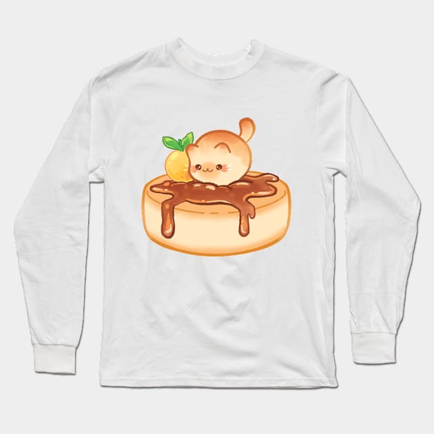 Pancake Cat Long Sleeve T-Shirt by Stars&Sprinkles